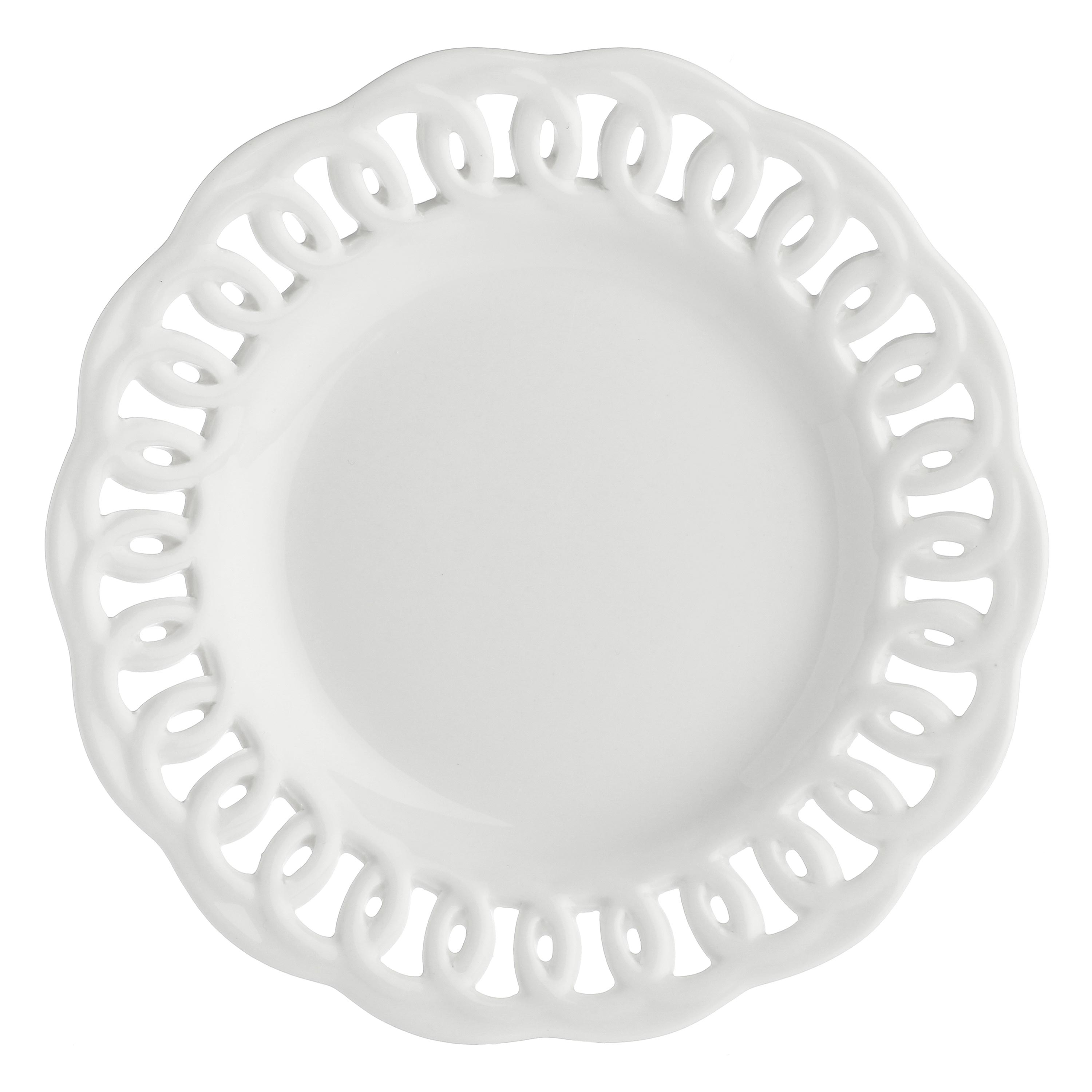 La porcellana bianca - piatto traforato