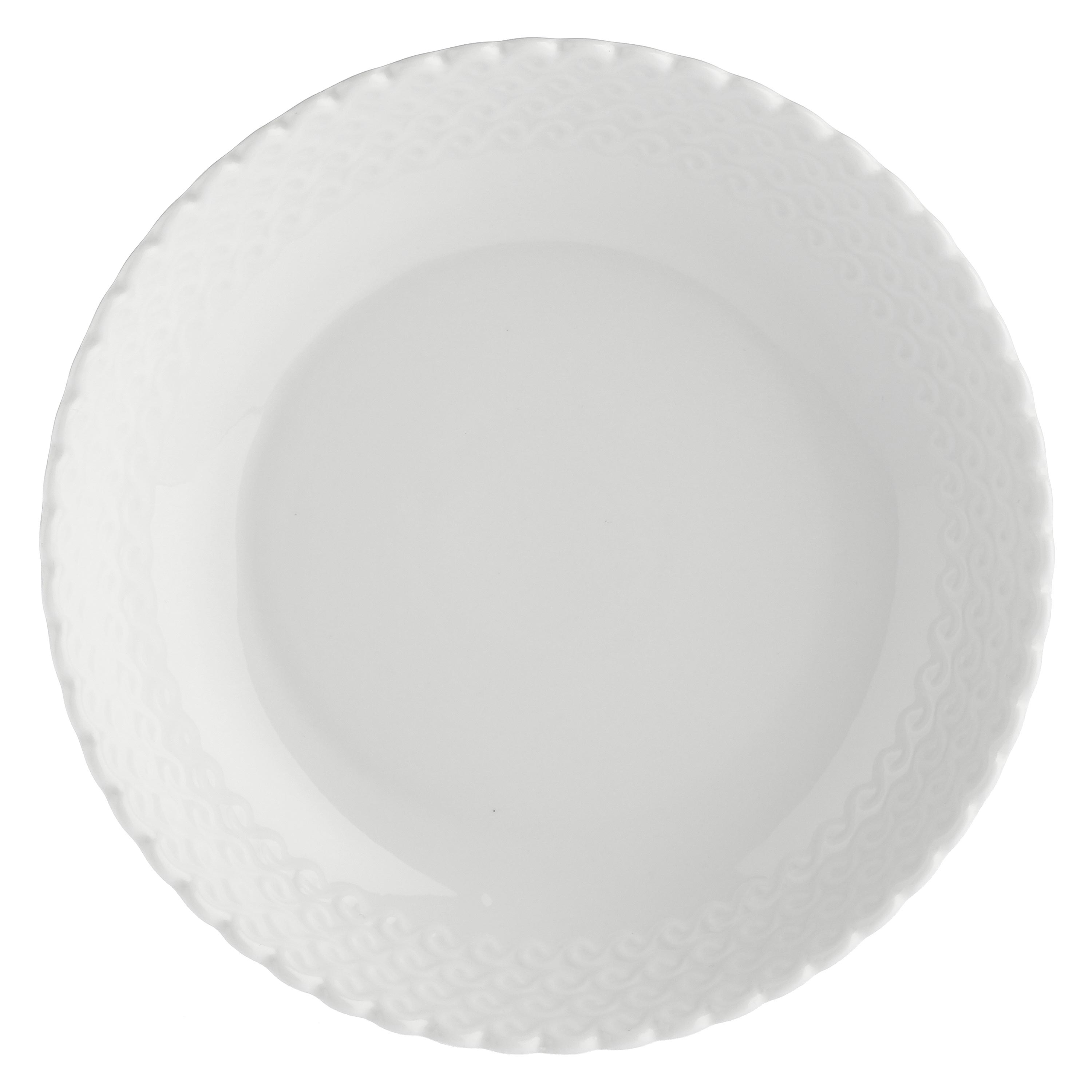 Set di 6 piatti fondi in porcellana, piatti fondi in ceramica bianca, piatti  bianchi, piatti pasta, piatti fatti a mano, piatti artigianali -  Italia
