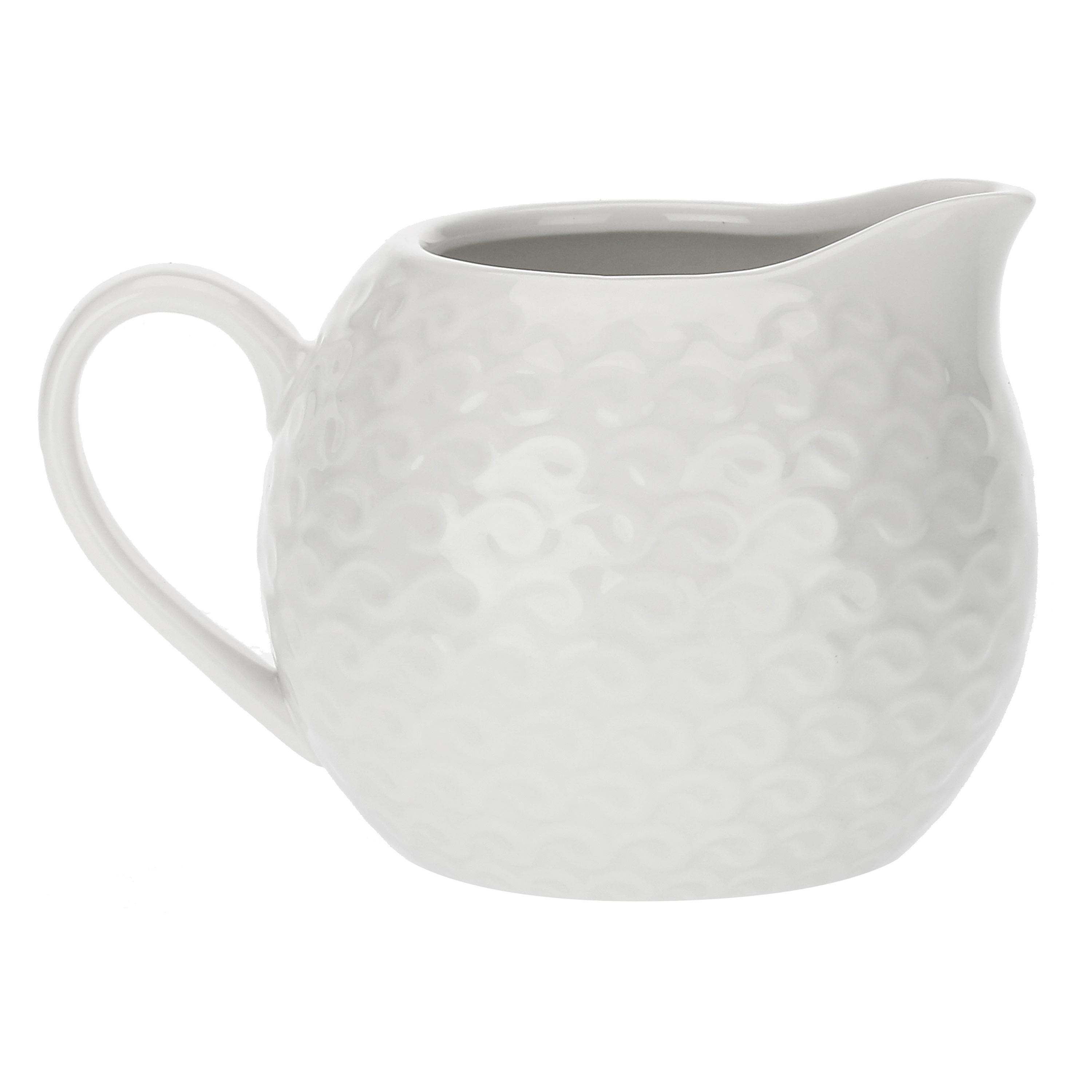 Tisaniera In Porcellana Bianca - Stile Classico, Onde Eleganti, 380ml - Foto 10